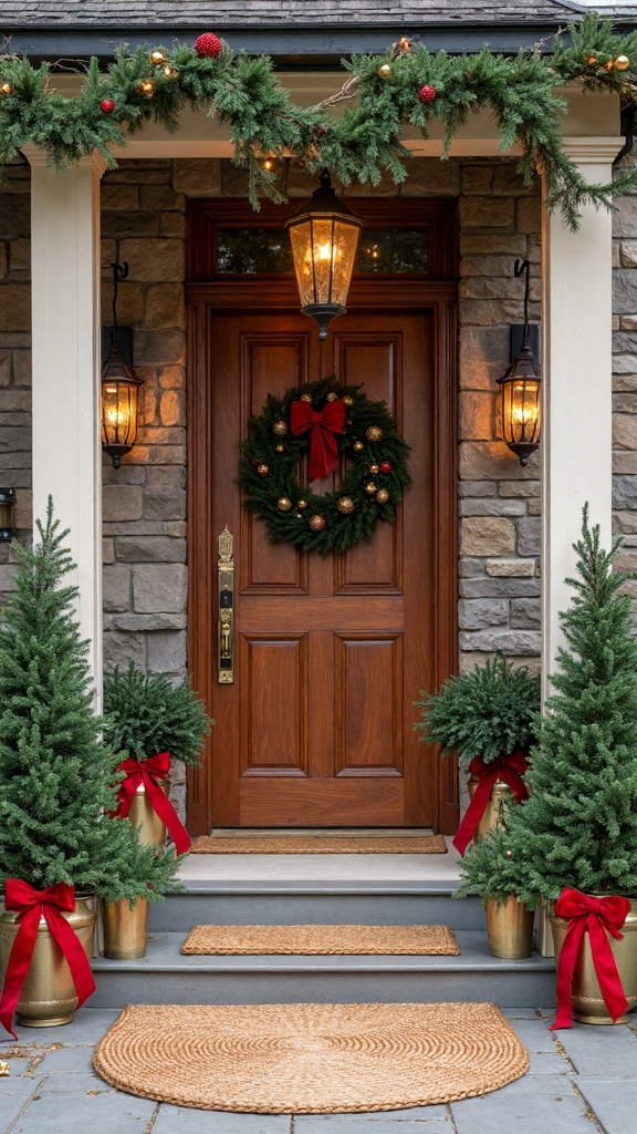elegant christmas entryway decor combinations