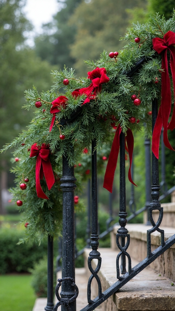elegant english garden christmas display