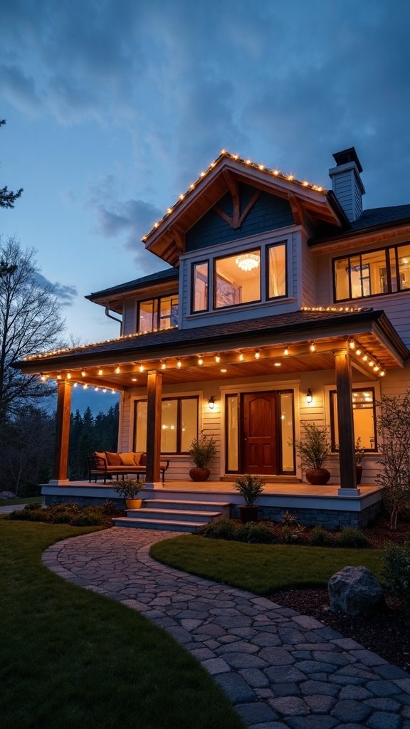 elegant minimalist roofline illumination
