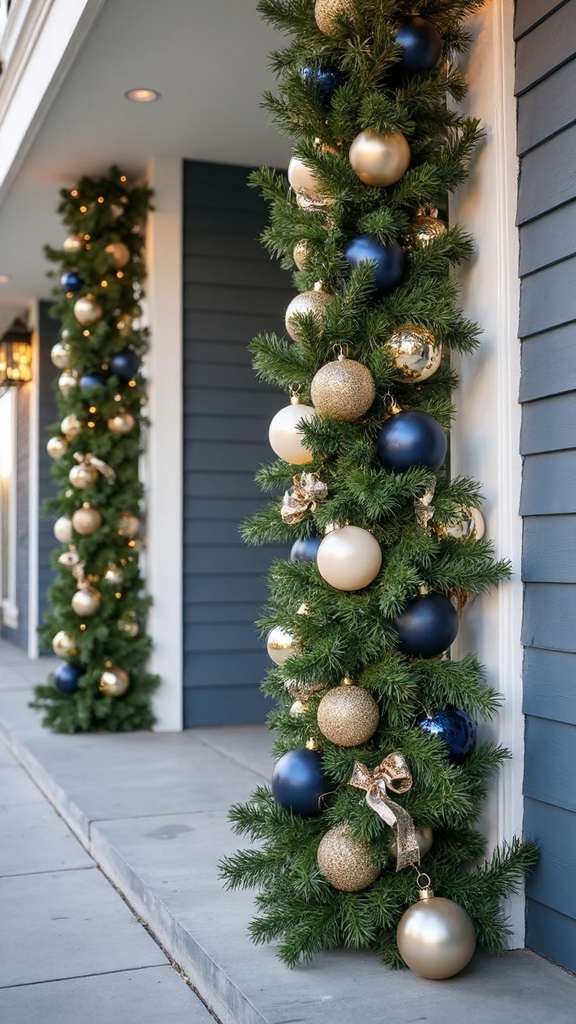 elegant modern winter porch decorations