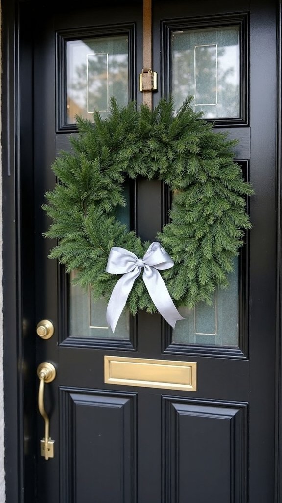 elegant monochrome christmas wreath design