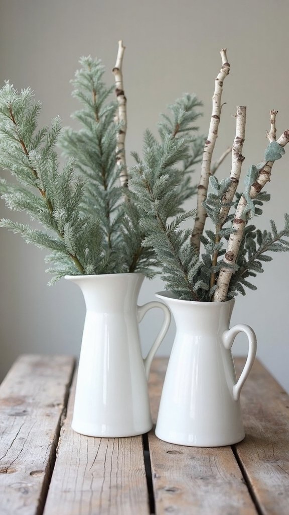 elegant rustic winter arrangements