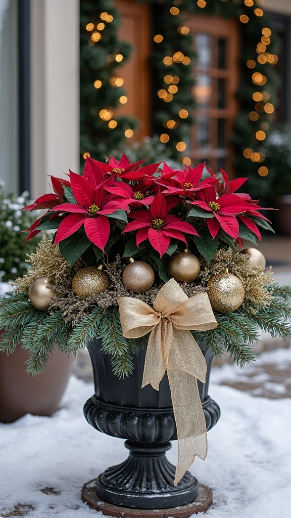 elegant sophisticated metallic luxurious holiday displays