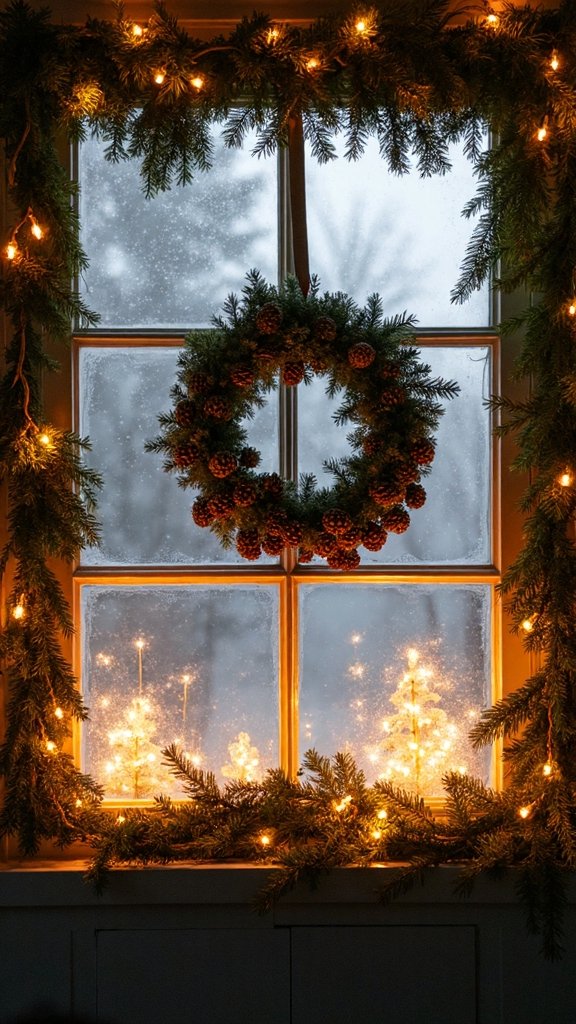 elegant window greenery decor ideas