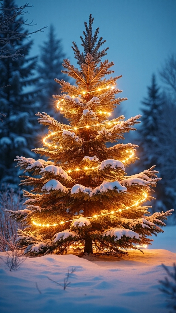 enchanted winter forest illumination display