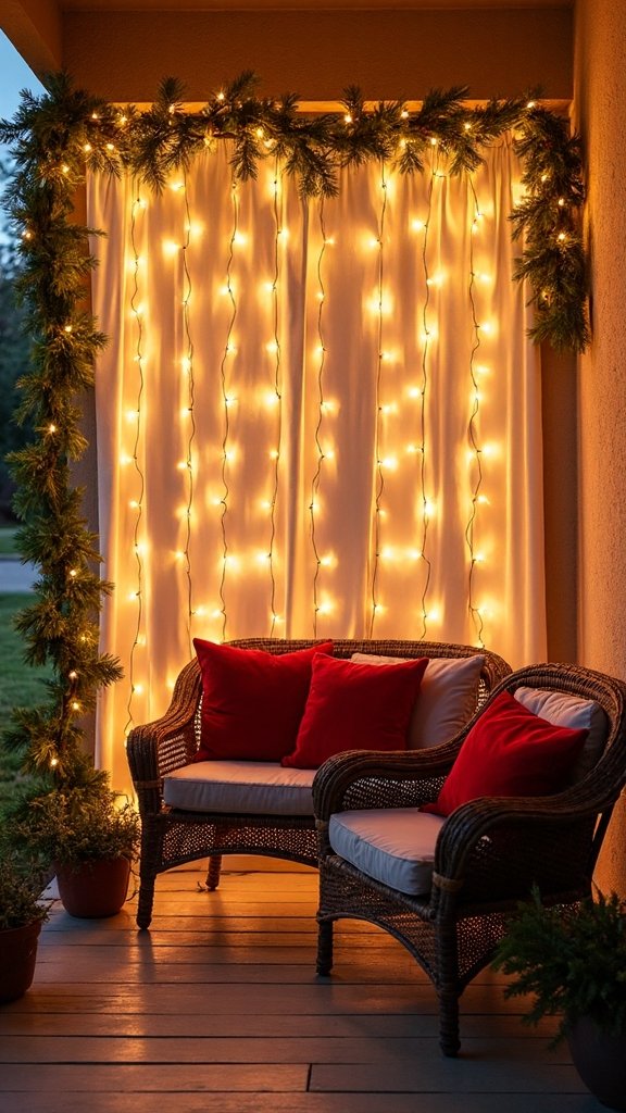 enchanting cascading curtain lighting backdrop