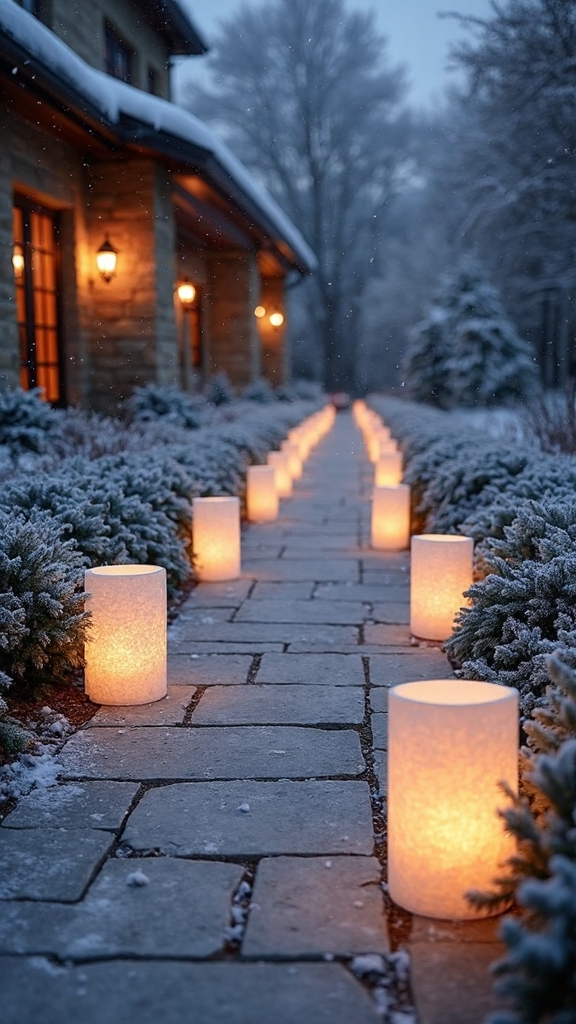 enchanting festive pathway lighting elegance
