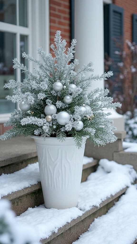 enchanting frozen winter wonderland planters