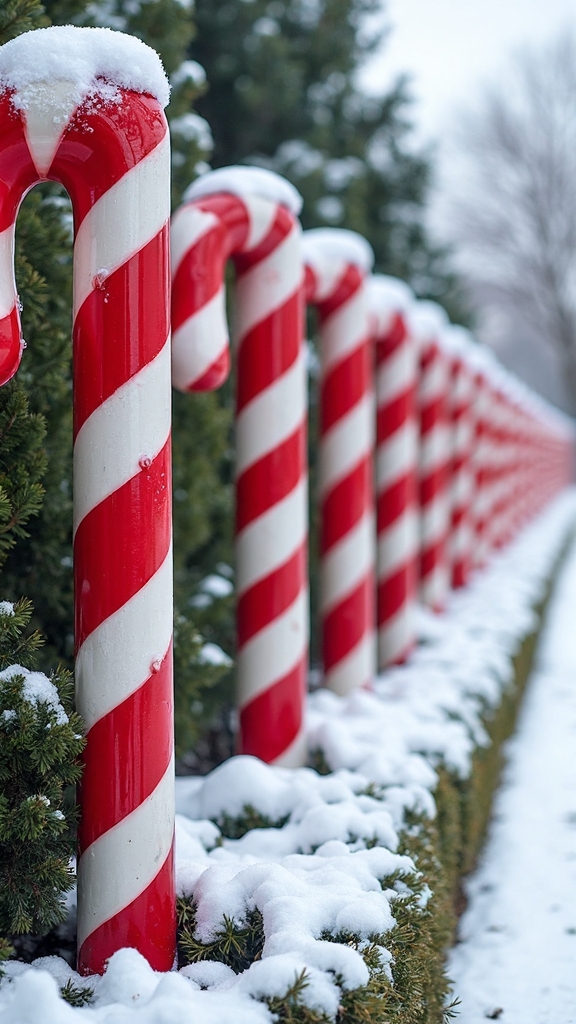 enchanting holiday fence line display