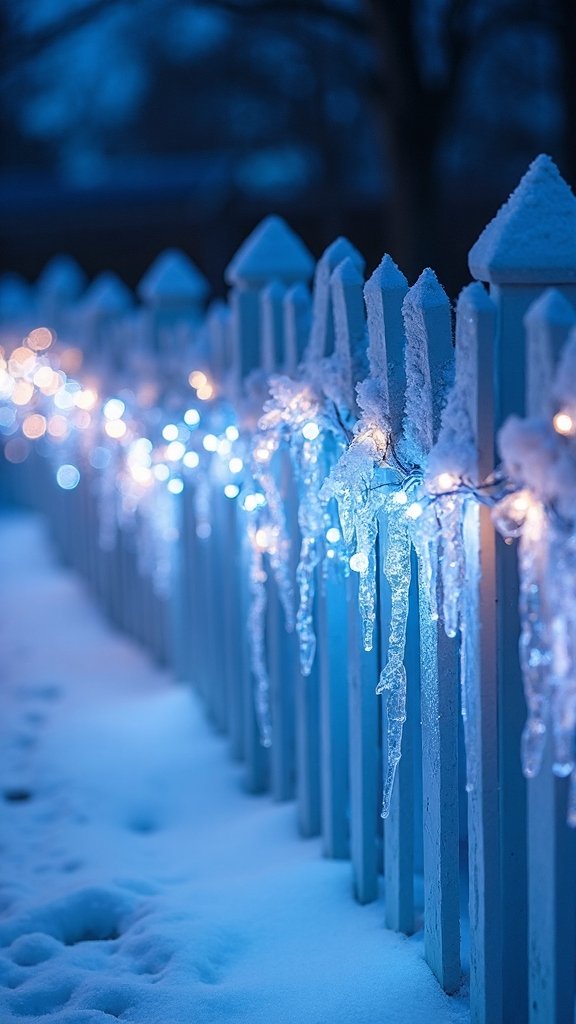 enchanting icy winter wonderland display