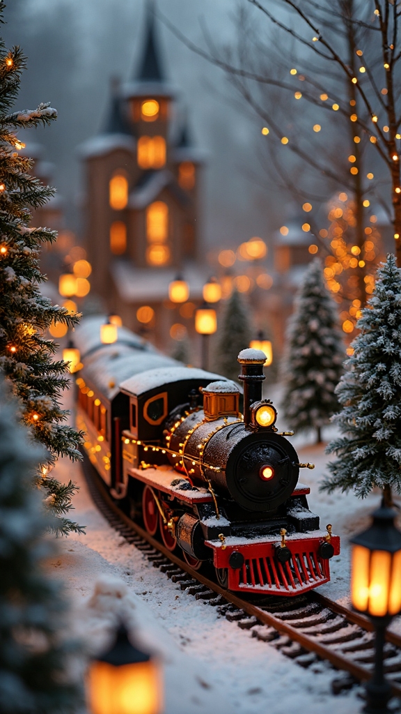 enchanting magical holiday train display