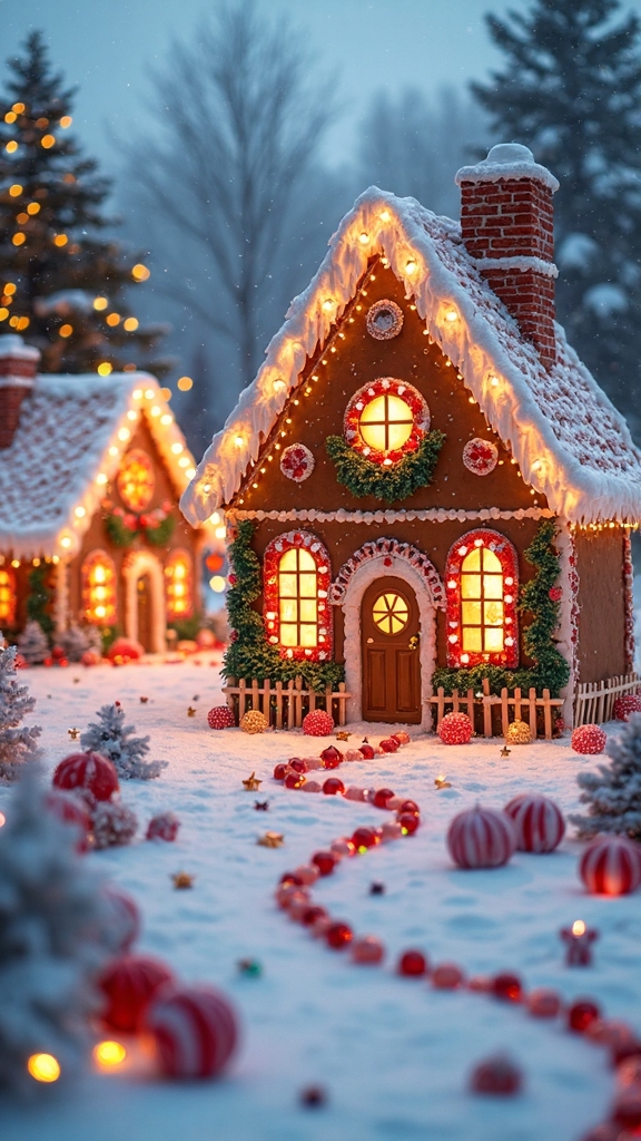 enchanting miniature gingerbread house village