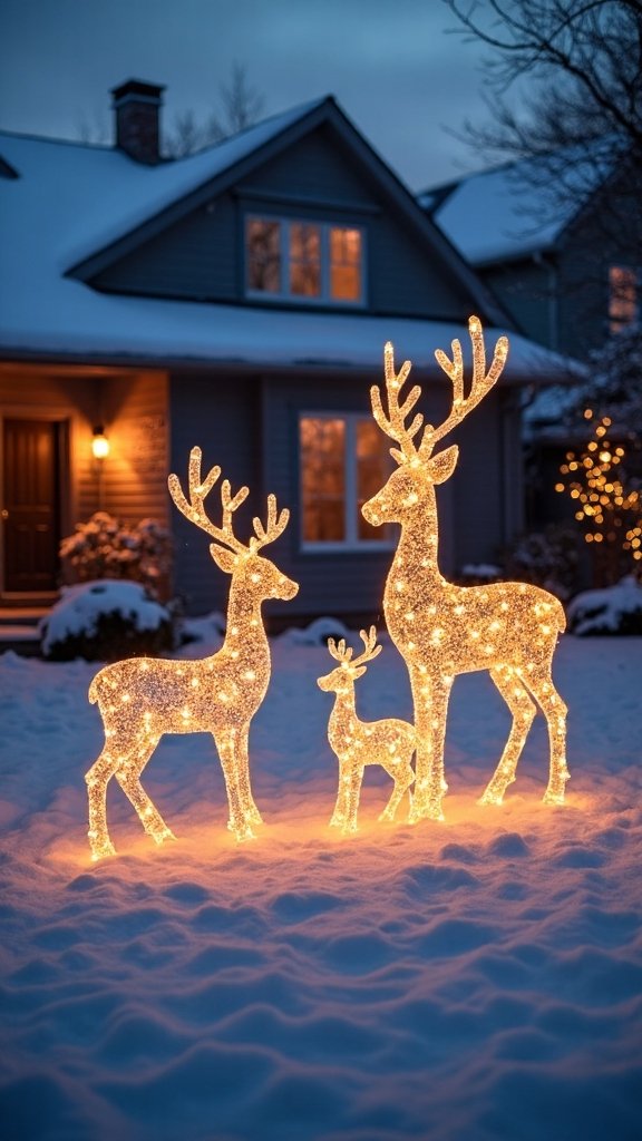 enchanting outdoor holiday silhouette arrangements