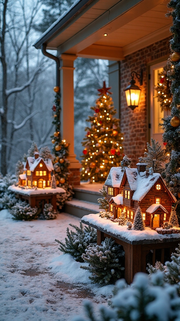 enchanting outdoor holiday village display