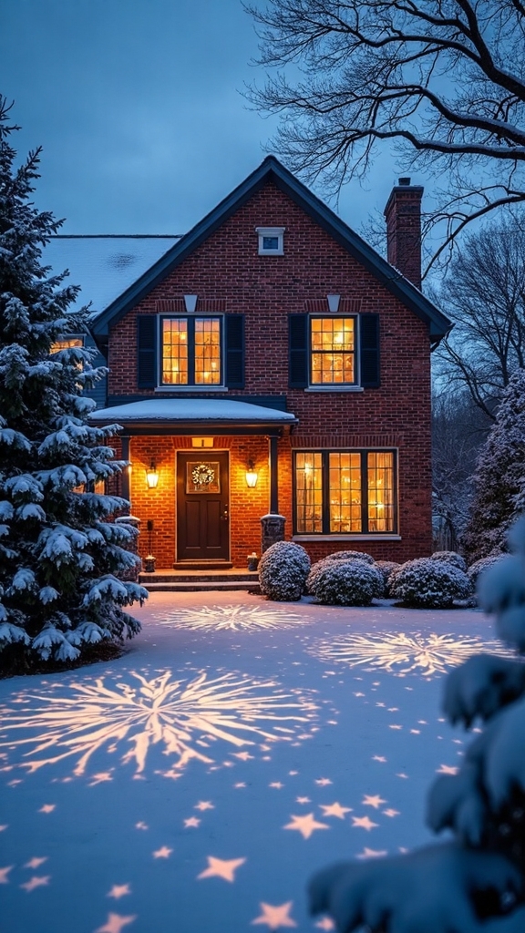 enchanting outdoor projection light displays