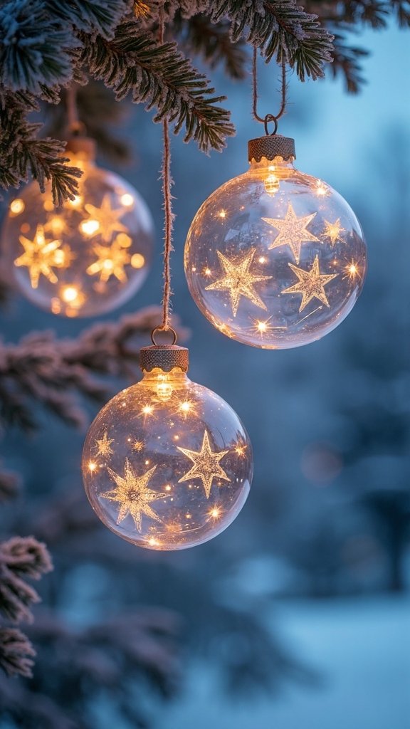 enchanting outdoor starlight sphere ornaments