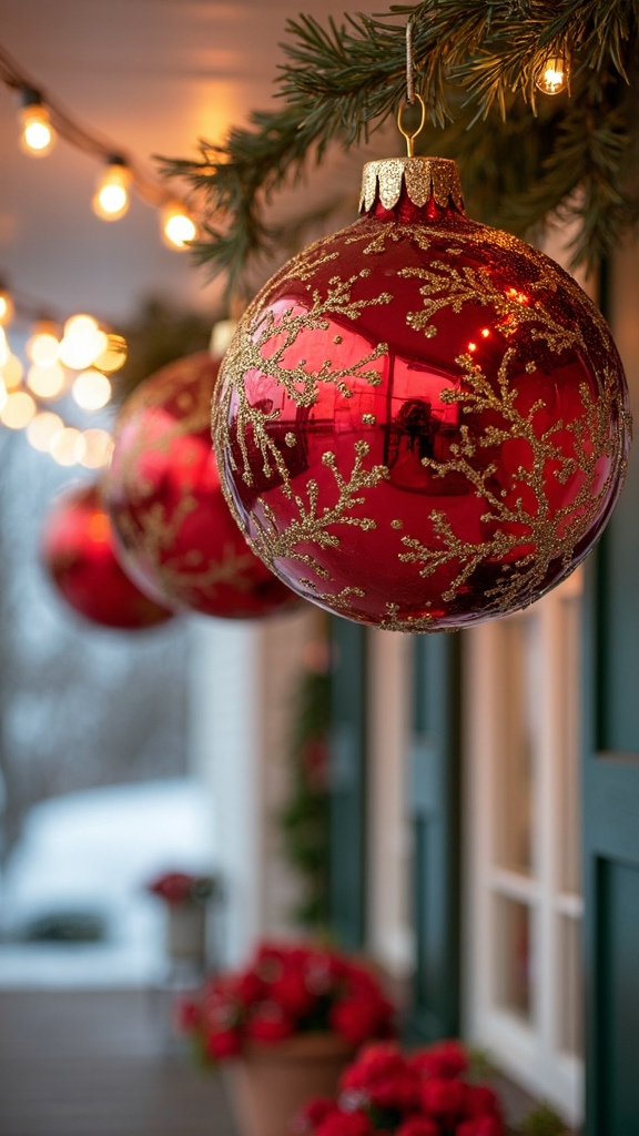 enchanting overhead ornament hanging display