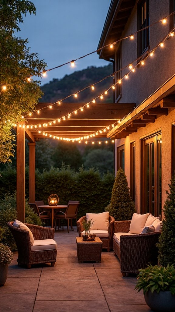 enchanting overhead twinkling canopy lighting