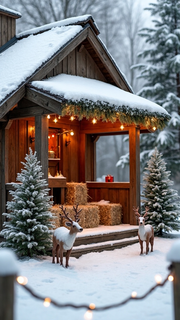 enchanting reindeer stable christmas wonderland