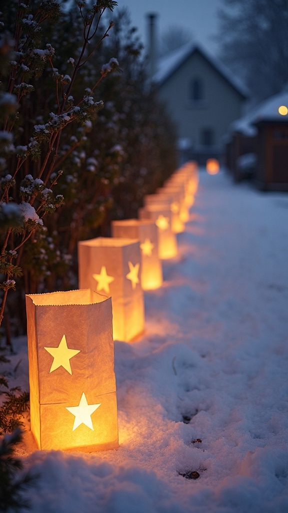 enchanting star shaped pathway lighting