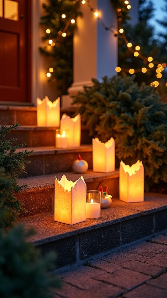 enchanting traditional paper bag luminarias