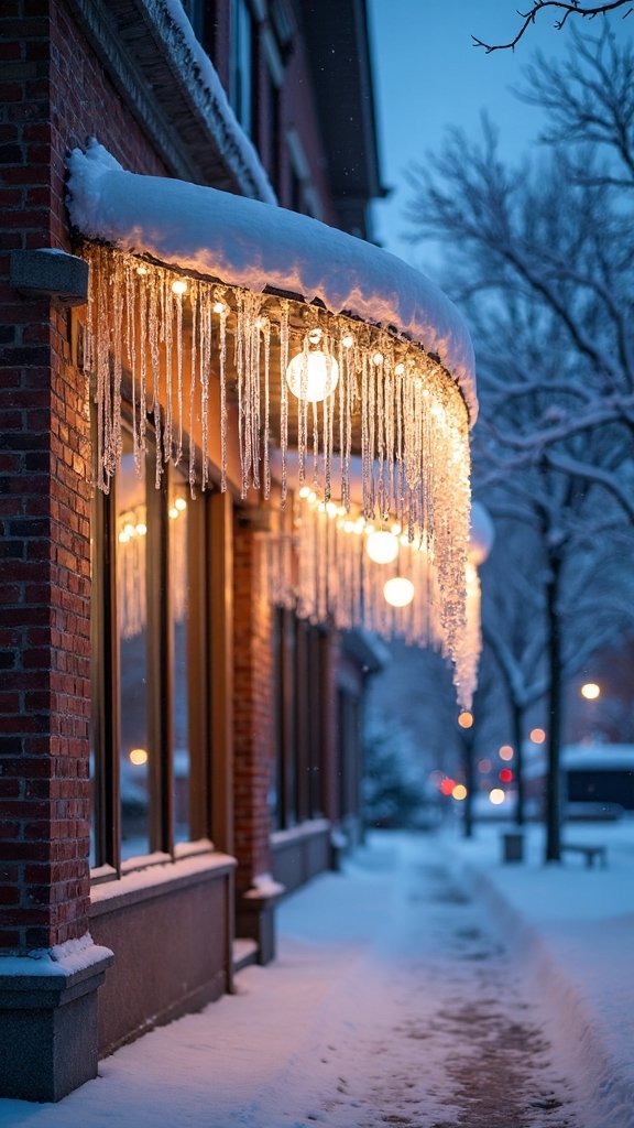 enchanting winter wonderland facade displays