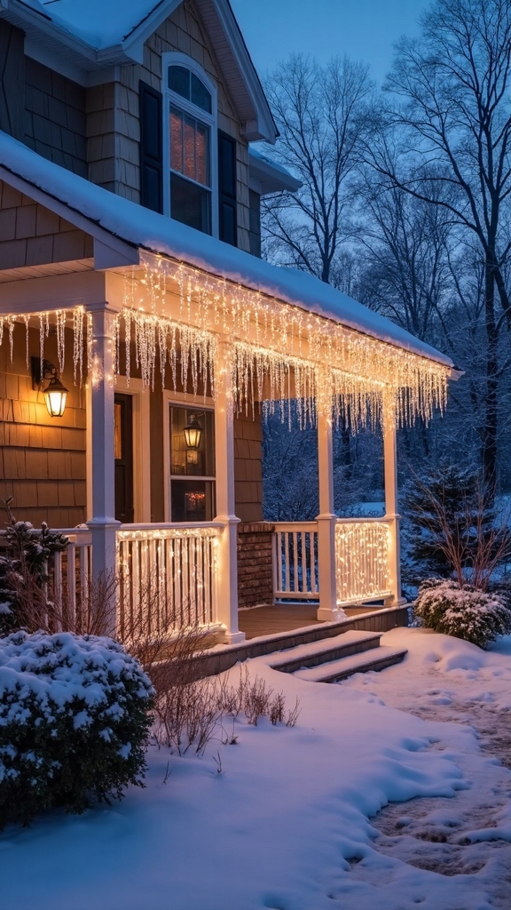 enchanting winter wonderland lighting display