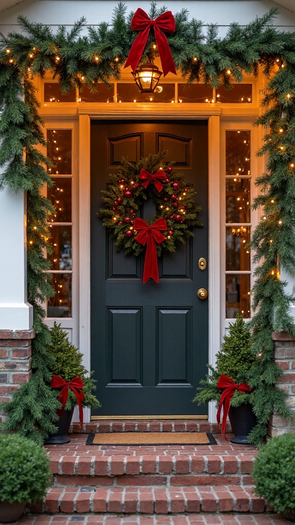 evergreen garlands festive wreath displays