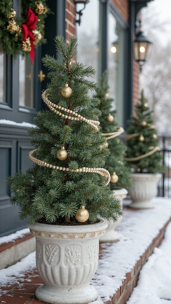 evergreen planter arrangements for winter charm