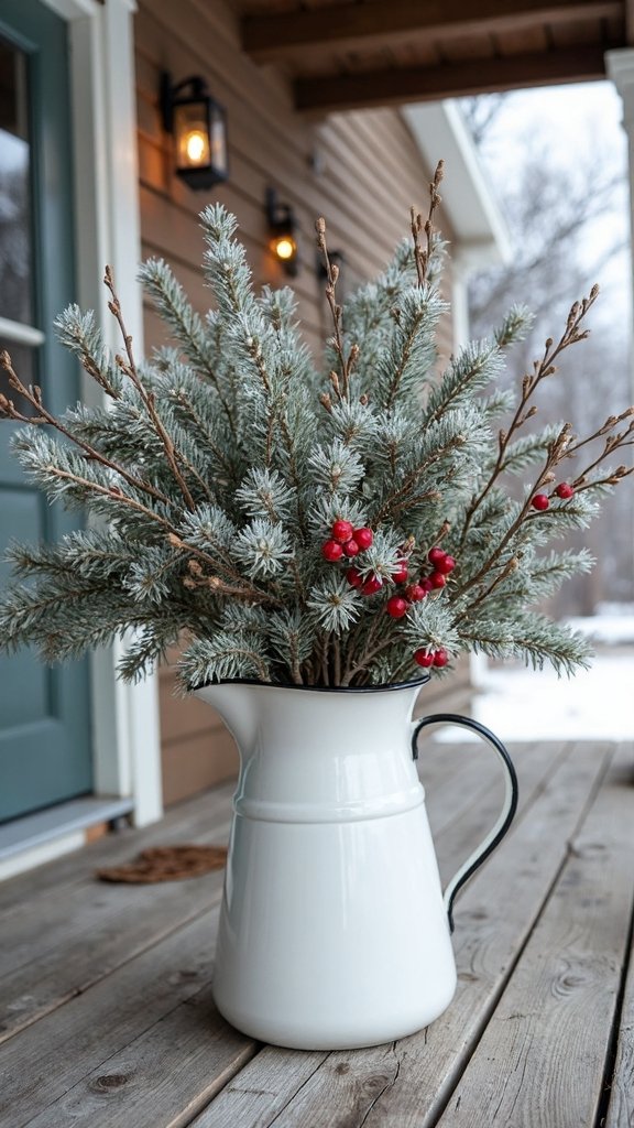 farmhouse charm with winter branches