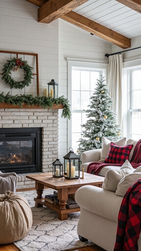 farmhouse chic christmas home decor