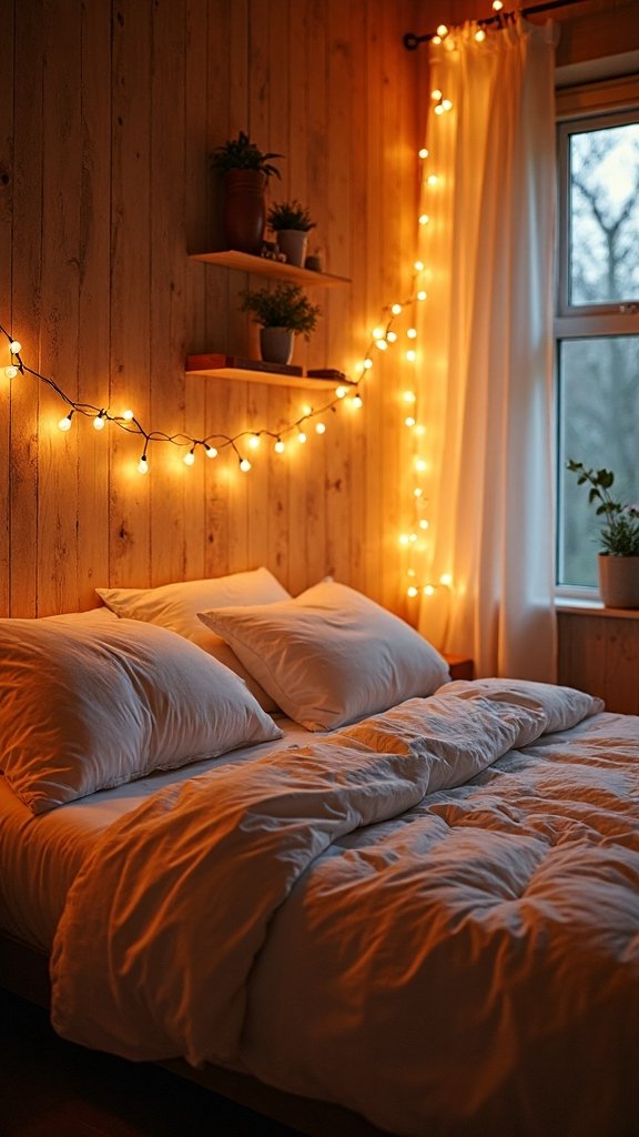 festive bedroom holiday string light d cor
