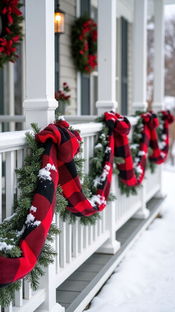 festive charming porch railing decorations