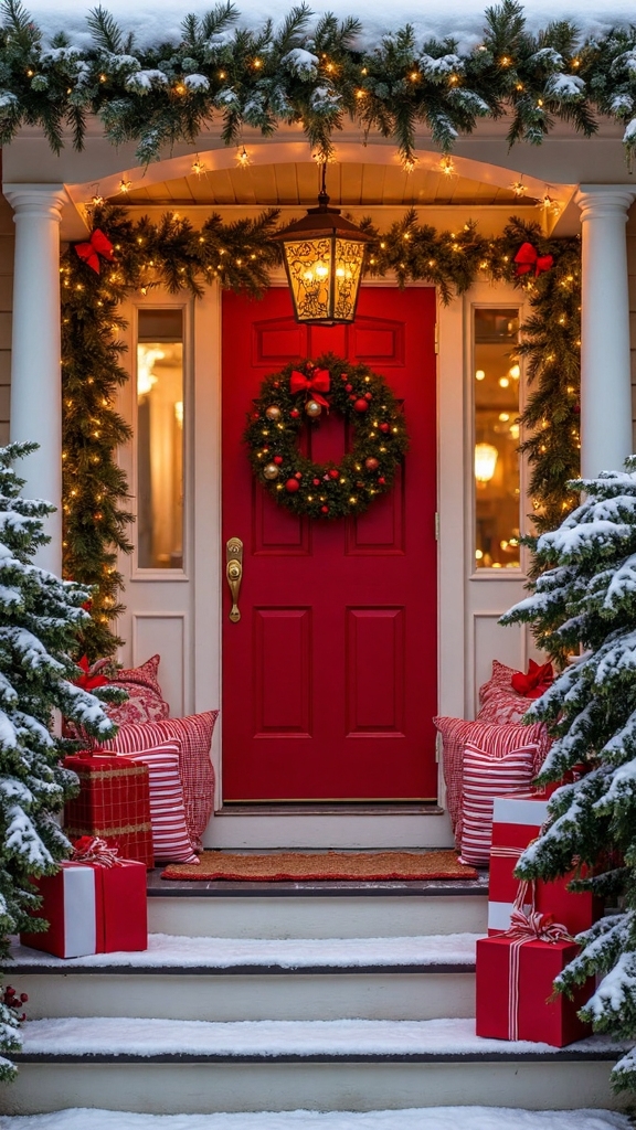 festive christmas porch decoration ideas
