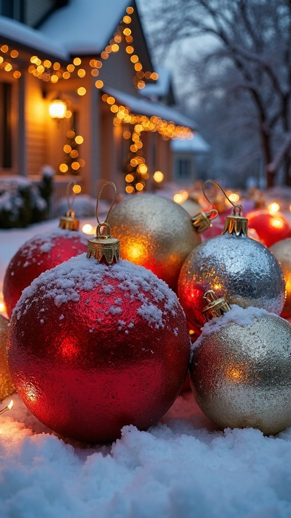 festive dimensional visually striking lawn ornament arrangements