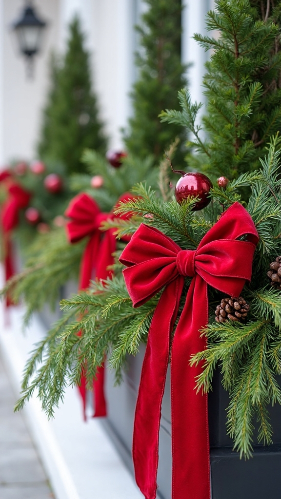 festive evergreen holiday container decorations