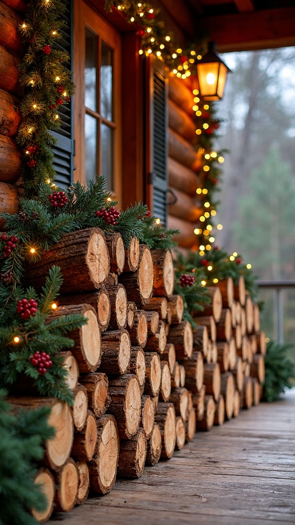 festive firewood holiday d cor