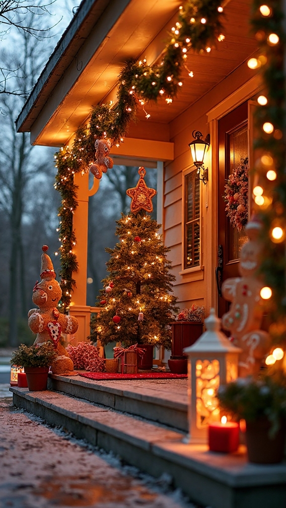 festive gingerbread outdoor christmas decorations