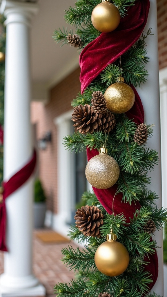 festive holiday porch decor accents