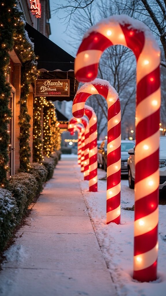 festive holiday themed walkway enhancements