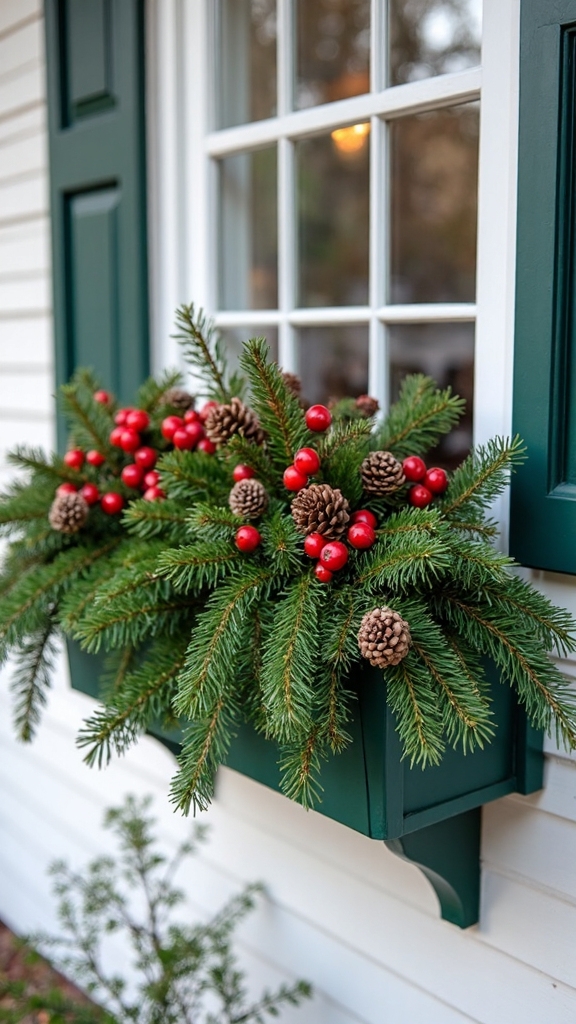 festive holiday window box displays