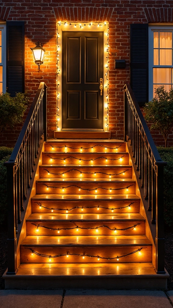 festive lighting for railings and banisters