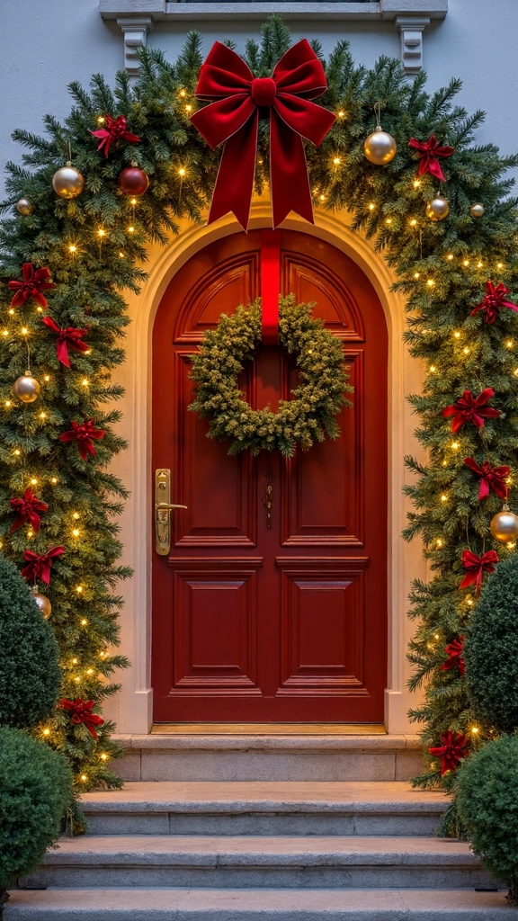 festive outdoor christmas arch ideas