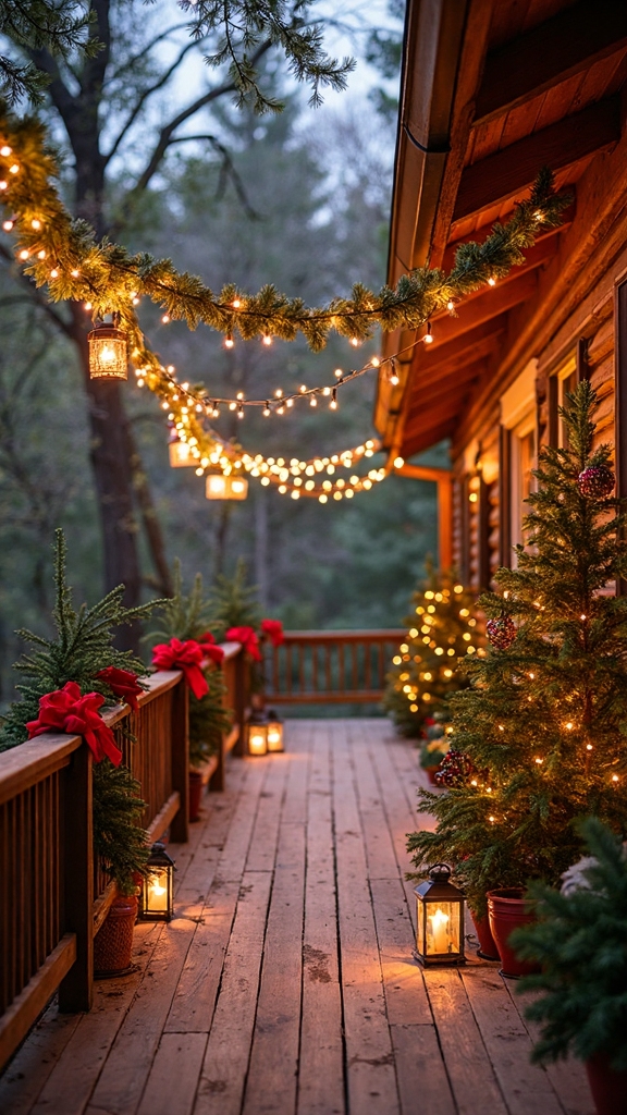 festive outdoor christmas deck decor