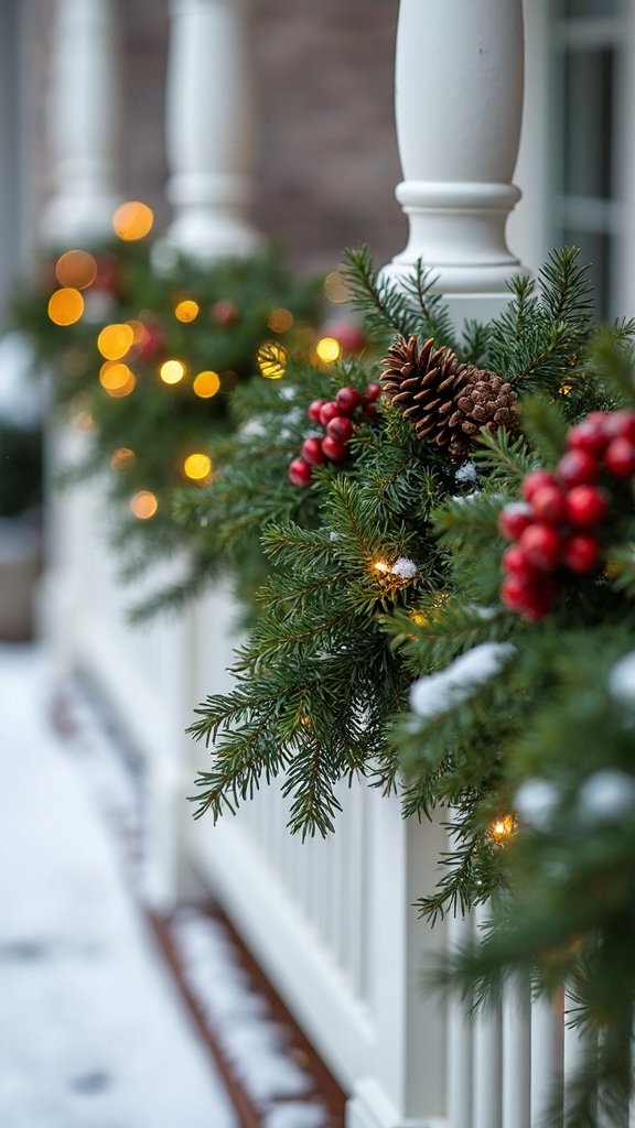 festive outdoor christmas garland ideas