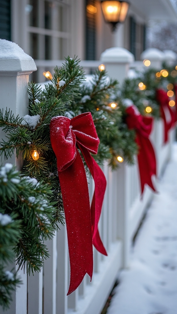 festive outdoor holiday decor railings