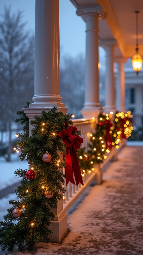 festive outdoor railing decor inspiration