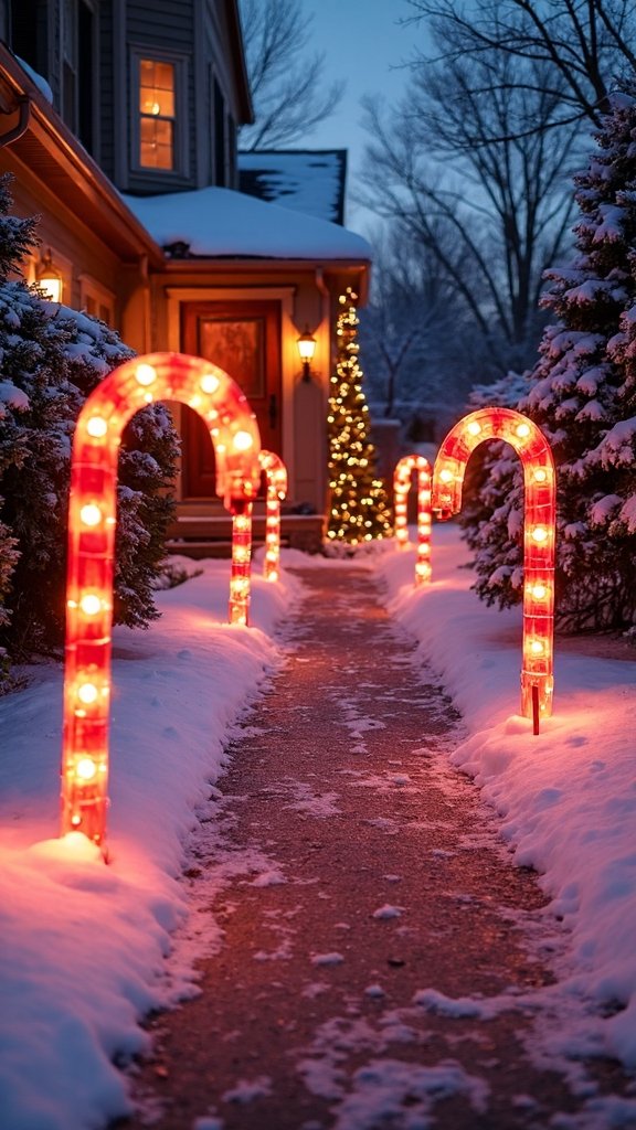 festive pathway lighting guides guests