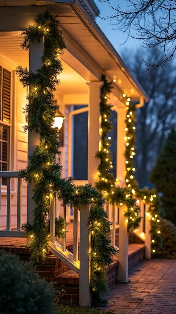 festive porch railing decorations