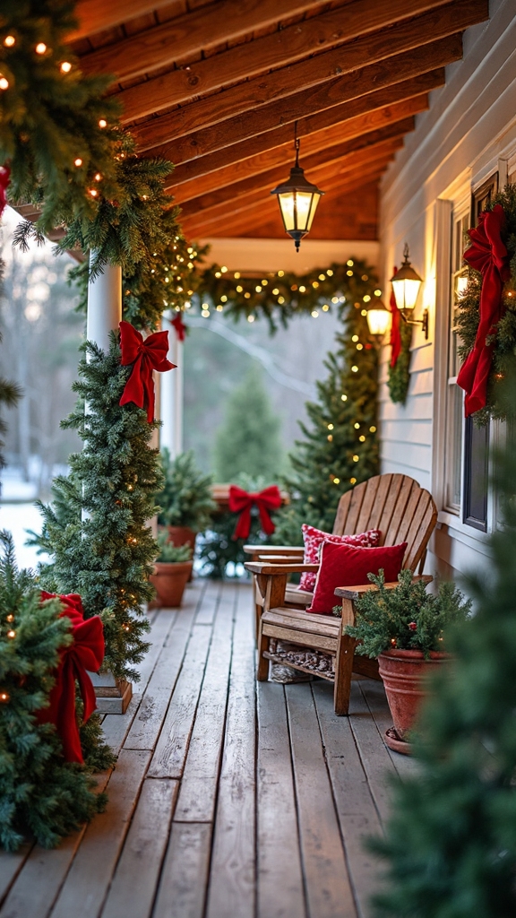 festive roofline garland display transformation